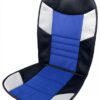 Potah sedadla Tetris – 46 x 102 cm, černo/modrý