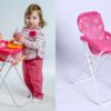 Židlička pro panenky vysoká kov/plast 33x26x60cm v sáčku